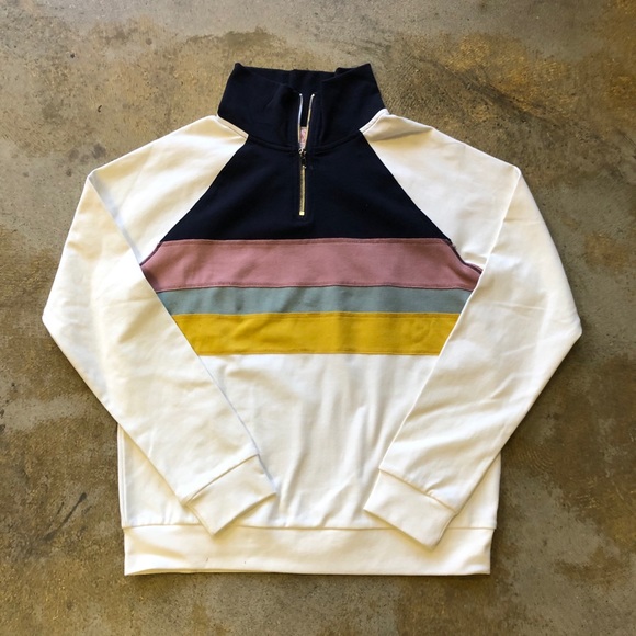 WannaB Colorblock Zip Top Stretchy S M L XL - Picture 2 of 6